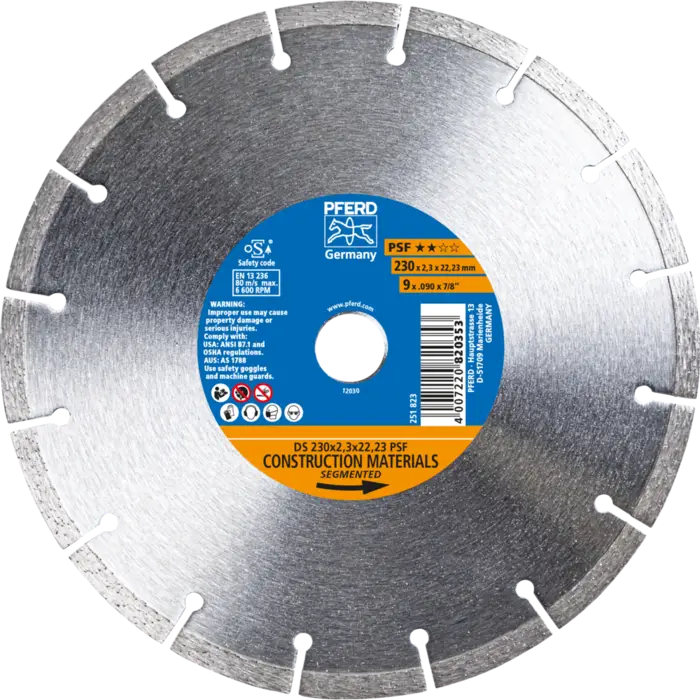 PFERD Diamantwerkzeuge für die Bauindustrie DS 230 x 2,3 x 22,23 PSF