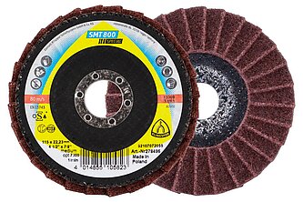 Klingspor - SMT 800 Schleifmopteller Vlies, 115 x 22,23 mm Medium Korund gewölbt