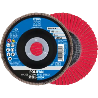 PFERD POLIFAN-Fächerscheiben PFC 125 CO-COOL 60 SG STEELOX