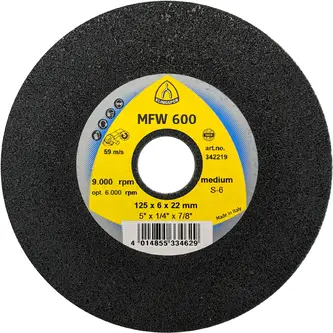 Klingspor - MFW 600 UNITIZED WHEEL Kompaktscheibe, 125 x 6 x 22 mm Medium Siliziumkarbid