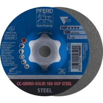 PFERD CC-GRIND (inkl. SOLID, FLEX, STRONG) CC-GRIND SOLID 180 SGP STEEL