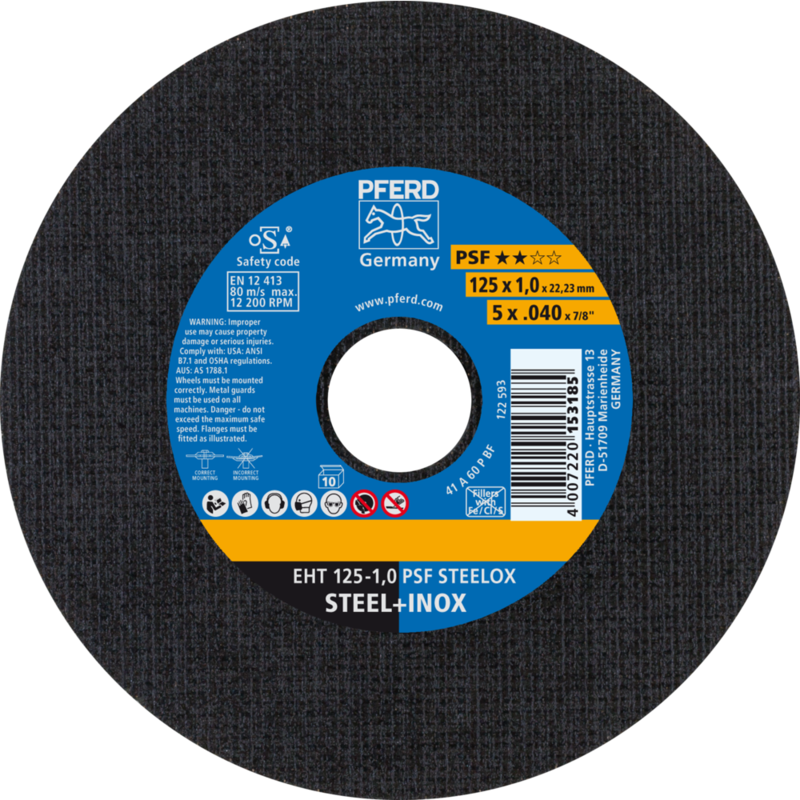 PFERD Trennscheiben EHT 125-1,0 PSF STEELOX (10)