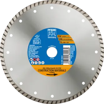 PFERD Diamantwerkzeuge für die Bauindustrie DG 230 x 2,6 x 22,23 PSF (ZA)