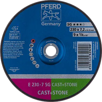 PFERD Schruppscheiben E 230-7 SG CAST+STONE
