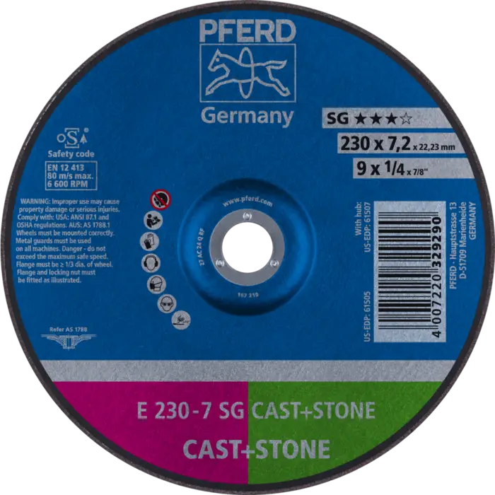 PFERD Schruppscheiben E 230-7 SG CAST+STONE