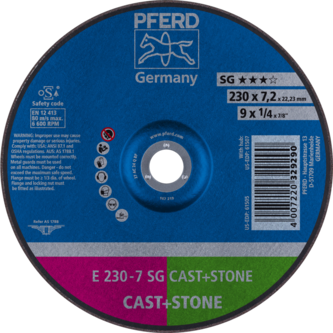 PFERD Schruppscheiben E 230-7 SG CAST+STONE