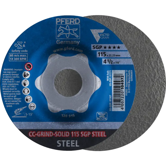 PFERD CC-GRIND (inkl. SOLID, FLEX, STRONG) CC-GRIND SOLID 115 SGP STEEL