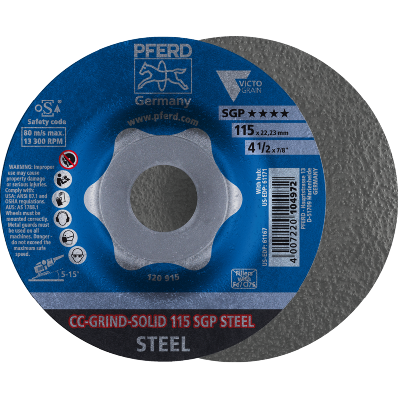 PFERD CC-GRIND (inkl. SOLID, FLEX, STRONG) CC-GRIND SOLID 115 SGP STEEL