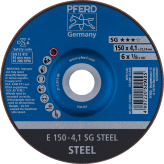 PFERD Schruppscheiben E 150-4,1 SG STEEL