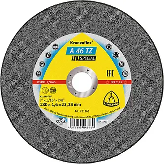 Klingspor - A 46 TZ Trennscheibe, 180 x 1,6 x 22,23 mm gerade