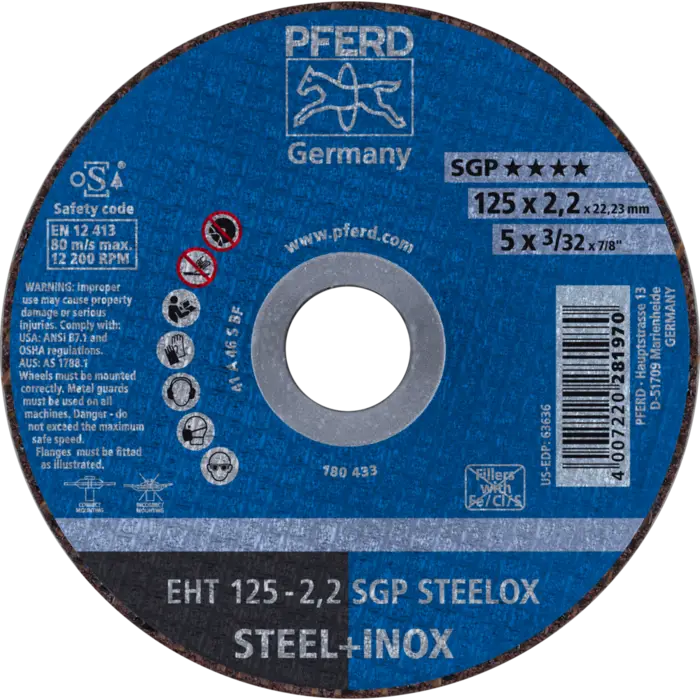 PFERD Trennscheiben EHT 125-2,2 SGP STEELOX