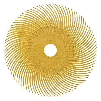 Scotch-Brite Radial Bristle Brush RB-ZB, gelb, 76,2 mm x 9,5 mm, P80, Typ C