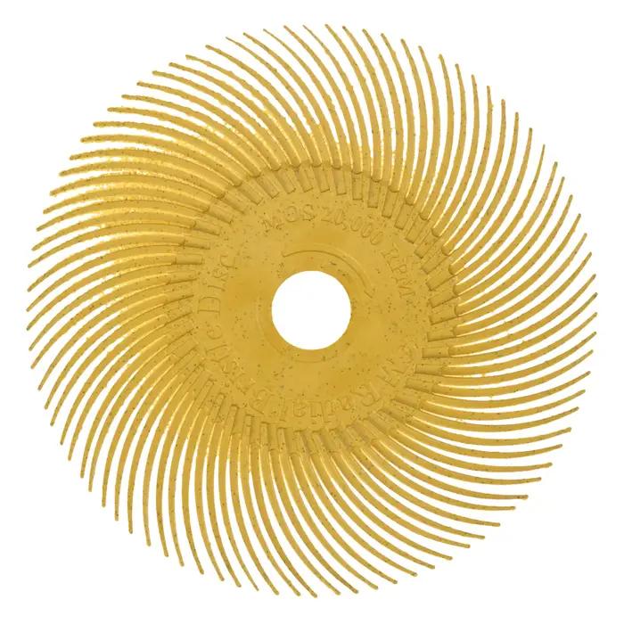 Scotch-Brite Radial Bristle Brush RB-ZB, gelb, 76,2 mm x 9,5 mm, P80, Typ C