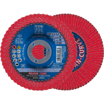 PFERD POLIFAN-Fächerscheiben PFR 125-M Z40 SGP CURVE STEELOX (2)