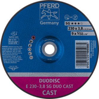 PFERD Trennscheiben E 230-3,8 SG DUO CAST