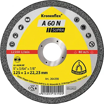 Klingspor - A 60 N Trennscheibe, 115 x 1 x 22,23 mm gerade