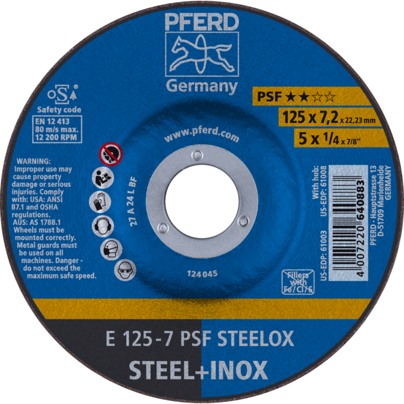 PFERD Schruppscheiben E 125-7 PSF STEELOX