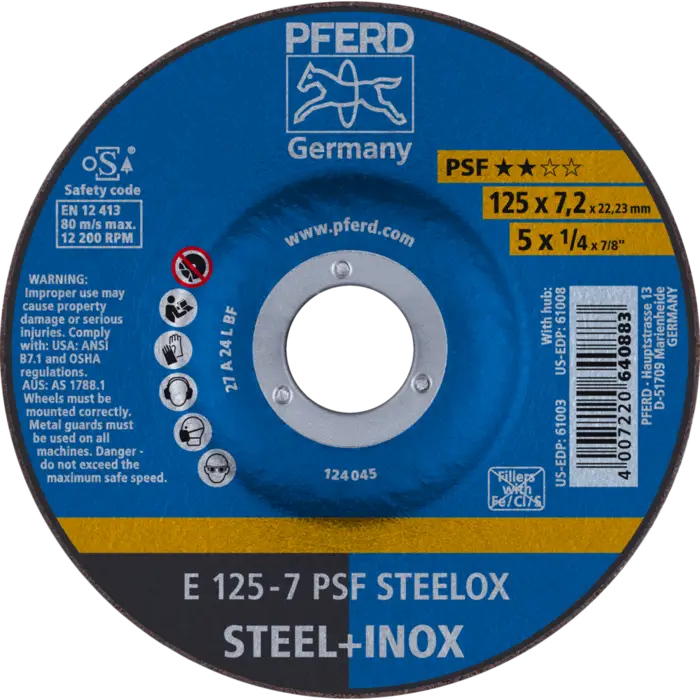 PFERD Schruppscheiben E 125-7 PSF STEELOX