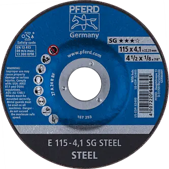 PFERD Schruppscheiben E 115-4,1 SG STEEL