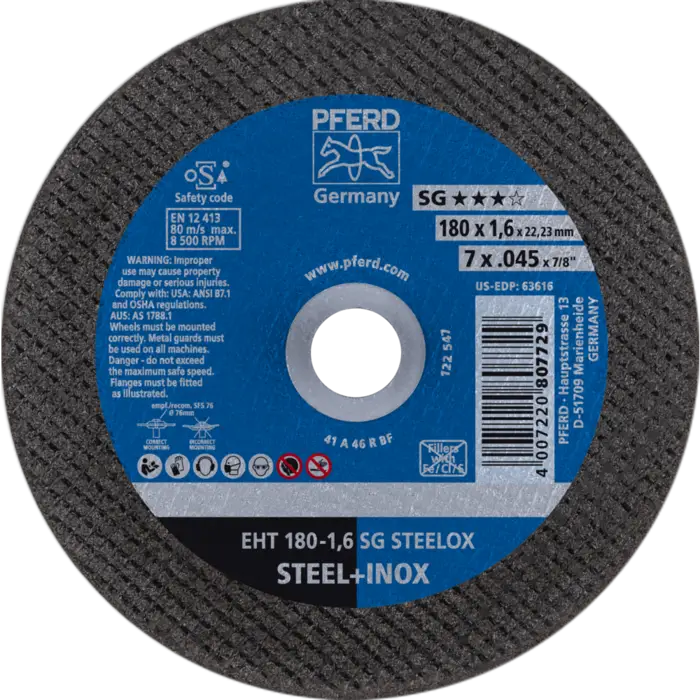 PFERD Trennscheiben EHT 180-1,6 SG STEELOX