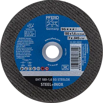 PFERD Trennscheiben EHT 180-1,6 SG STEELOX