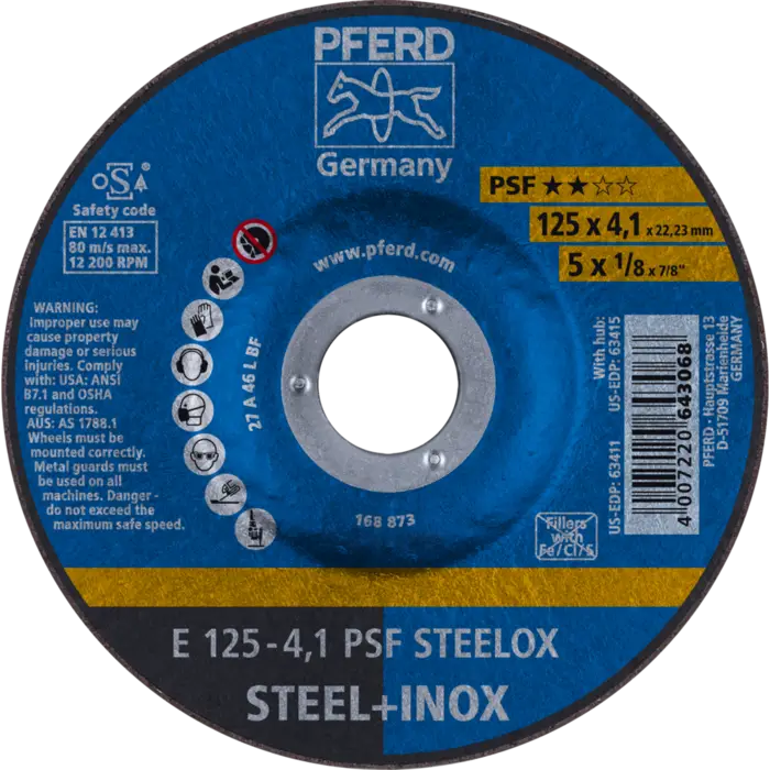 PFERD Schruppscheiben E 125-4,1 PSF STEELOX