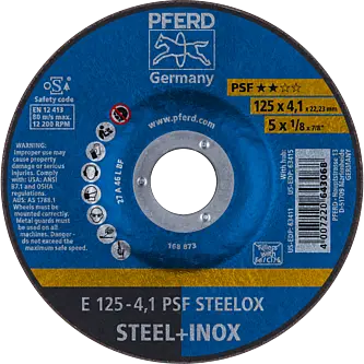 PFERD Schruppscheiben E 125-4,1 PSF STEELOX