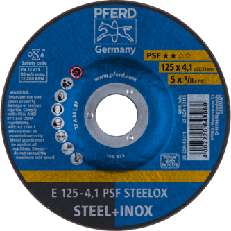 PFERD Schruppscheiben E 125-4,1 PSF STEELOX