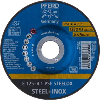 PFERD Schruppscheiben E 125-4,1 PSF STEELOX