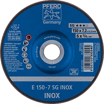 PFERD Schruppscheiben E 150-7 SG INOX