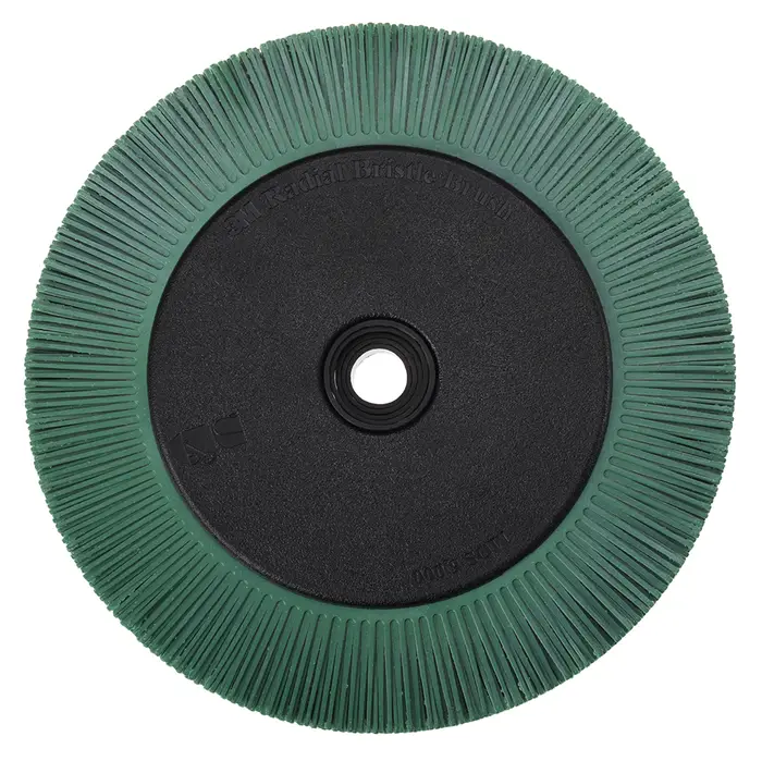 Scotch-Brite Radial Bristle Brush BB-ZB mit Kunststoff-Flansch, grün, 203,2 mm x 25,4 mm, P50, Typ S