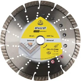 Klingspor - DT 612 UT Diamanttrennscheibe Gewinde M 14, 125 x 2,2 x 22,23 mm 10 Segmente 31 x 2,2 x 12 mm, Standard Turbo