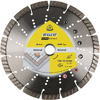 Klingspor - DT 612 UT Diamanttrennscheibe Gewinde M 14, 125 x 2,2 x 22,23 mm 10 Segmente 31 x 2,2 x 12 mm, Standard Turbo