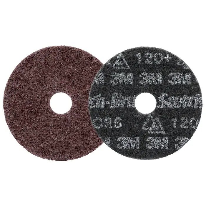 Scotch-Brite Präzisions-Vliesscheibe Heavy Duty, HD-DH, Coarse 120+, 114.3 mm x 22.23 mm, 50 ea/Case