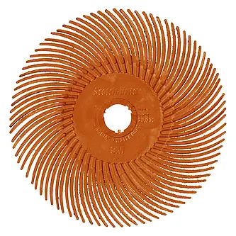 Scotch-Brite Precision Radial Bristle Brush, PN-RB, 80+, 76,2 mm x 9,525 mm (3 Zoll x 3/8 Zoll), Typ C,