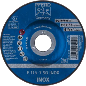 PFERD Schruppscheiben E 115-7 SG INOX