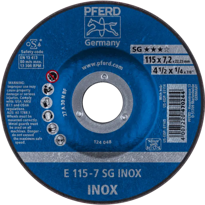 PFERD Schruppscheiben E 115-7 SG INOX