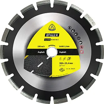 Klingspor - DT 612 A Diamanttrennscheibe, 450 x 3,7 x 25,4 mm 28 Segmente 40 x 3,7 x 10 mm, Weitverzahnt