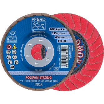 PFERD POLIFAN-Fächerscheiben PFC 115 CO-FREEZE 50 SGP STRONG INOX