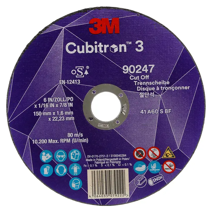 3M Cubitron 3 Trennscheibe, 90247, 60+, T41, 150 mm x 1.6 mm x 22.23mm