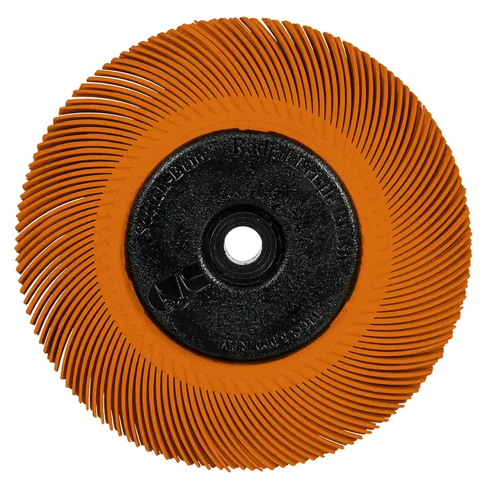Scotch-Brite Precision Radial Bristle Brush, PN-RB, 80+, 152,4 mm x 11,113 mm x 25,4 mm (6 Zoll x 7/16 Zoll x 1 Zoll), Typ C, mit Adapter