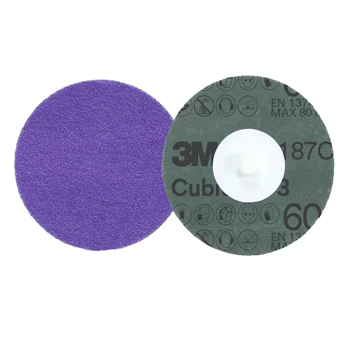 3M Cubitron 3 Roloc Fiberscheibe 1187C, 60+, TR, Purple, 51 mm, 50/Carton, 200 ea/Case