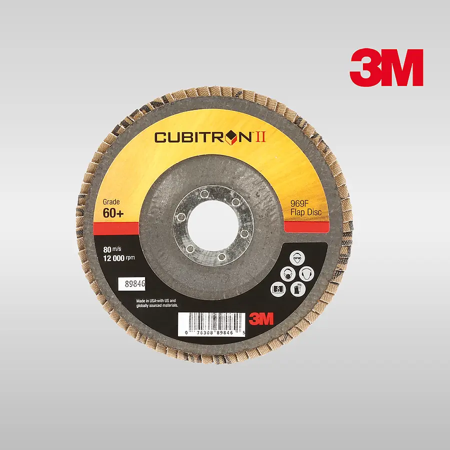3M Cubitron II 969F Fächerscheibe mit Schleiflamellen und zentraler Bohrung