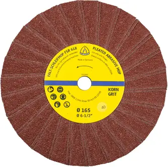 Klingspor - FSR 618 Schleifmopräder, 165 x 14 mm Korn 120 Einreihig 2 Lamellen pro Paket