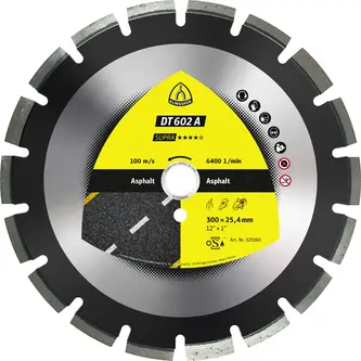 Klingspor - DT 602 A Diamanttrennscheibe, 450 x 3,7 x 25,4 mm 28 Segmente 40 x 3,7 x 10 mm, Weitverzahnt