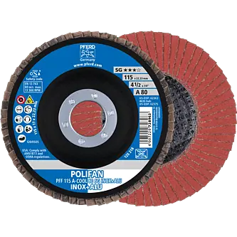 PFERD POLIFAN-Fächerscheiben PFF 115 A-COOL 80 SG INOX+ALU