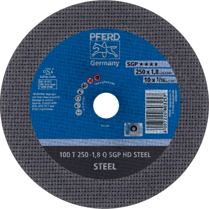 PFERD HEAVY DUTY SGP bis ? 2000 mm 100 T 250-1,8 Q SGP HD STEEL/32,0