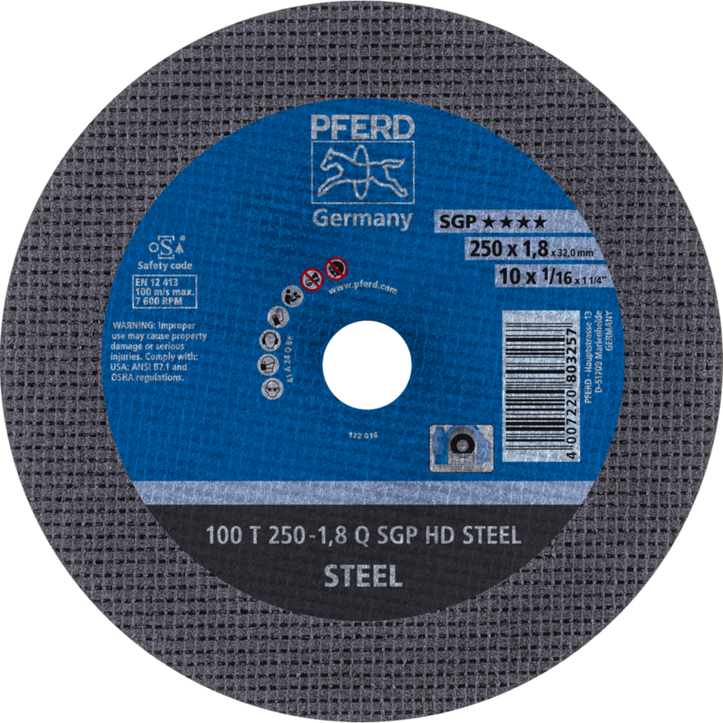 PFERD HEAVY DUTY SGP bis ? 2000 mm 100 T 250-1,8 Q SGP HD STEEL/32,0