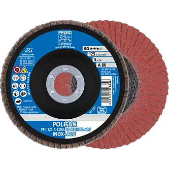 PFERD POLIFAN-Fächerscheiben PFC 125 A-COOL 80 SG INOX+ALU