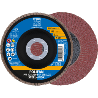 PFERD POLIFAN-Fächerscheiben PFF 125 A 60 PSF STEELOX